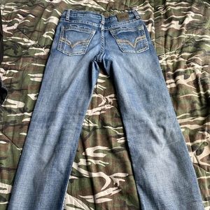 Slim leg buckle jeans size 14